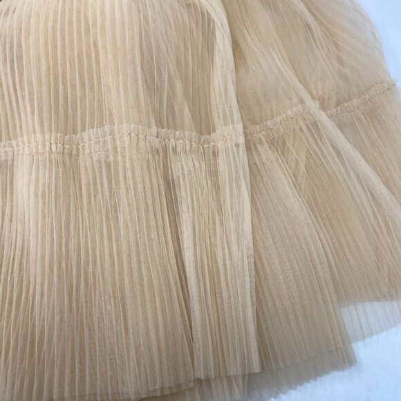 Alice + Olivia Deena Pleated Almond Maxi Dress With Hot Pant 0 NWT $660 - Picture 10 of 13